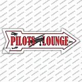 Pilots Lounge Novelty Arrow Sticker Decal