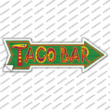 Taco Bar Novelty Arrow Sticker Decal