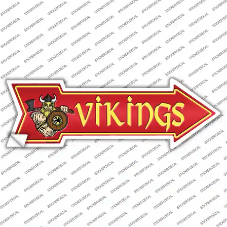 Vikings Novelty Arrow Sticker Decal
