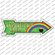 Leprechaun Gold Novelty Arrow Sticker Decal