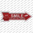 Smile Youre On Camera Novelty Arrow Sticker Decal