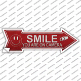 Smile Youre On Camera Novelty Arrow Sticker Decal