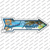 Tropical Paradise Novelty Arrow Sticker Decal