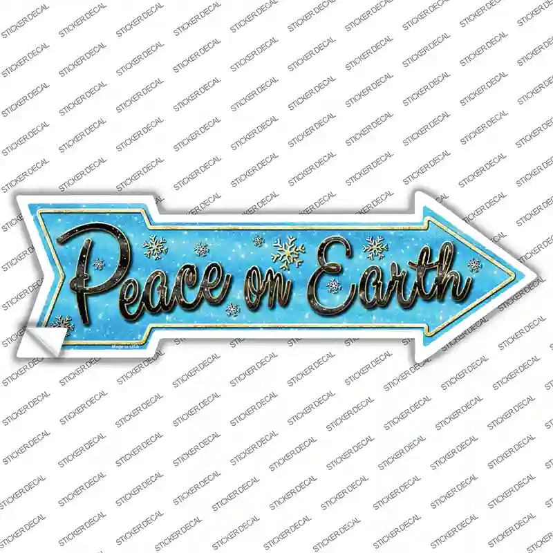Peace On Earth Novelty Arrow Sticker Decal