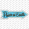 Peace On Earth Novelty Arrow Sticker Decal