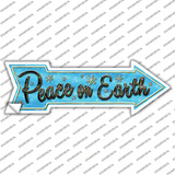 Peace On Earth Novelty Arrow Sticker Decal