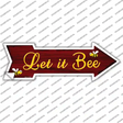 Let It Bee Novelty Arrow Sticker Decal