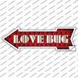 Love Bug Novelty Arrow Sticker Decal