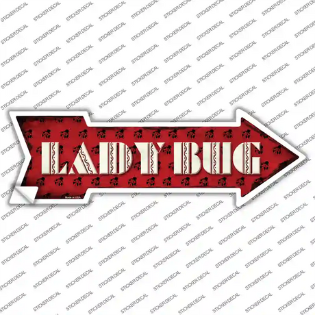 Lady Bug Novelty Arrow Sticker Decal