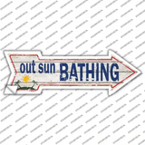 Out Sun Bathing Novelty Arrow Sticker Decal