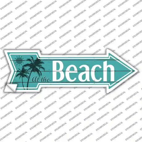 At The Beach Novelty Arrow Sticker Decal