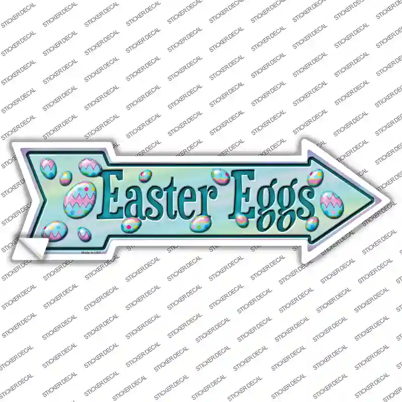 Easter Eggs Novelty Arrow Sticker Decal