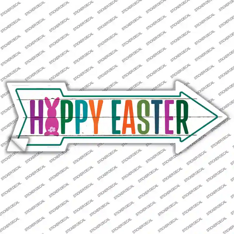Happy Easter Novelty Arrow Sticker Decal