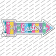 Happy Easter with Butterflies Novelty Arrow Sticker Decal
