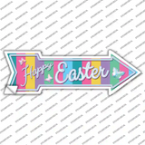Happy Easter with Butterflies Novelty Arrow Sticker Decal