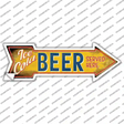 Ice Cold Beer Served Here Novelty Arrow Sticker Decal