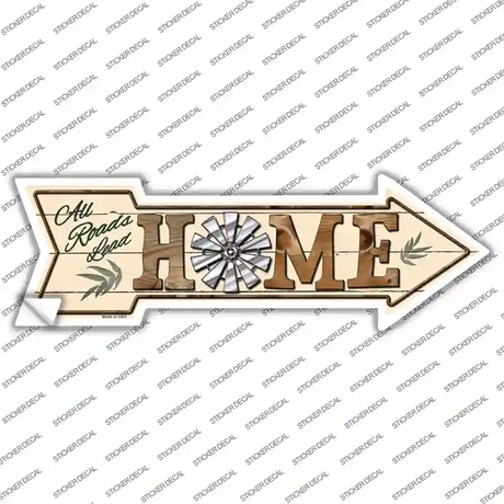 All Roads Lead Home Novelty Arrow Sticker Decal