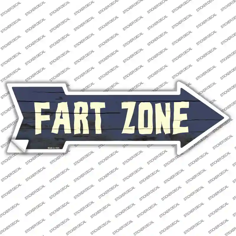 Fart Zone Novelty Arrow Sticker Decal