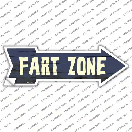 Fart Zone Novelty Arrow Sticker Decal
