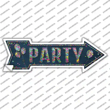 Party Confetti Novelty Arrow Sticker Decal