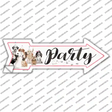 Dog Party Novelty Arrow Sticker Decal