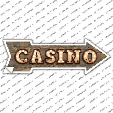 Casino Bulb Letters Novelty Arrow Sticker Decal