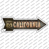 California Route 66 Bulb Letters Novelty Arrow Sticker Decal