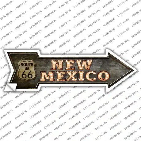 New Mexico Route 66 Bulb Letters Novelty Arrow Sticker Decal