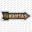 Kansas Route 66 Bulb Letters Novelty Arrow Sticker Decal