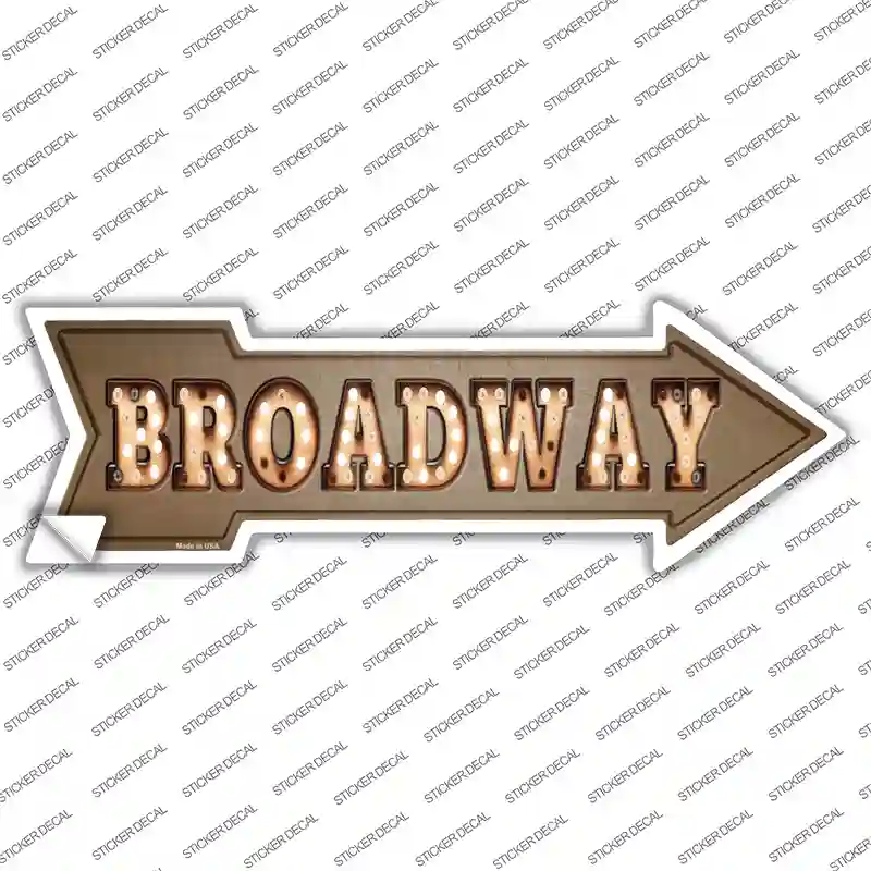 Broadway Bulb Letters Novelty Arrow Sticker Decal