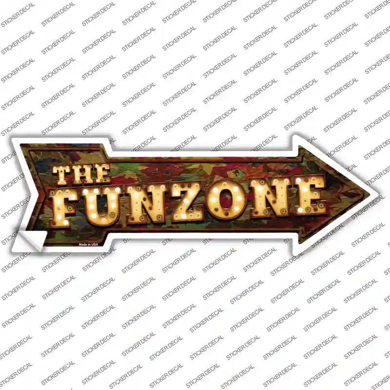 The Funzone Bulb Letters Novelty Arrow Sticker Decal