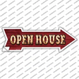 Open House Bulb Letters Novelty Arrow Sticker Decal