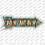 My Way Bulb Letters Novelty Arrow Sticker Decal