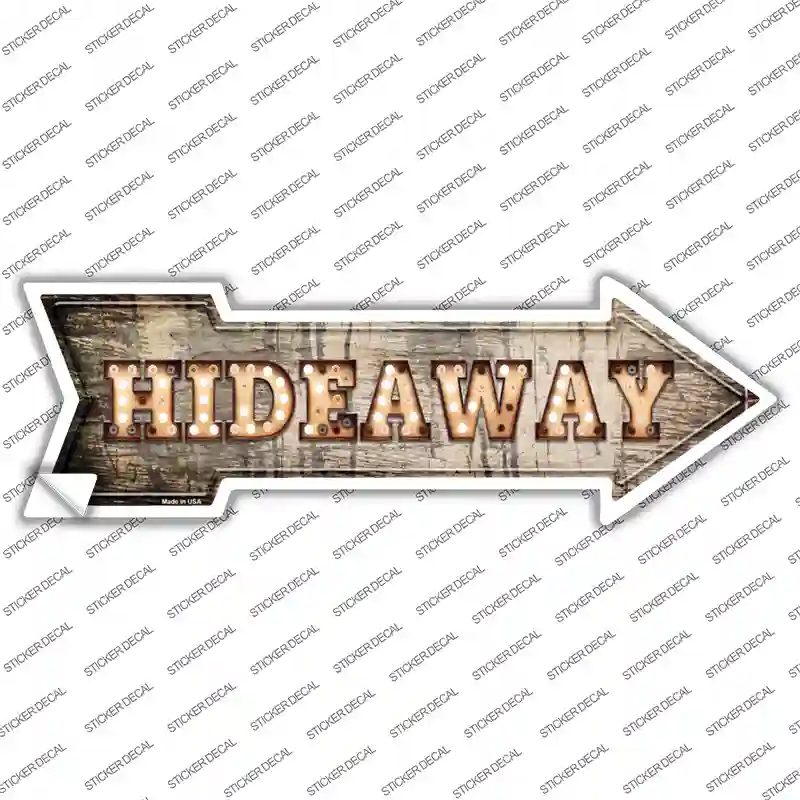 Hideaway Bulb Letters Novelty Arrow Sticker Decal