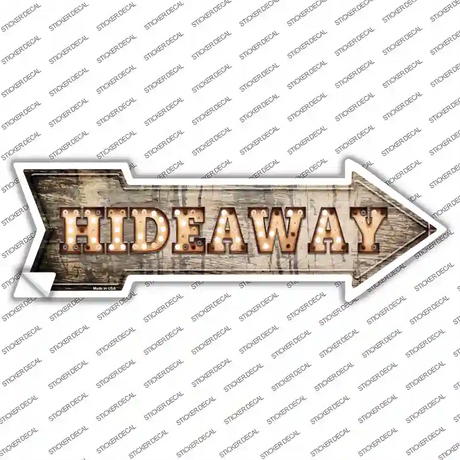 Hideaway Bulb Letters Novelty Arrow Sticker Decal