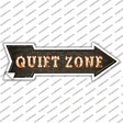 Quiet Zone Bulb Letters Novelty Arrow Sticker Decal
