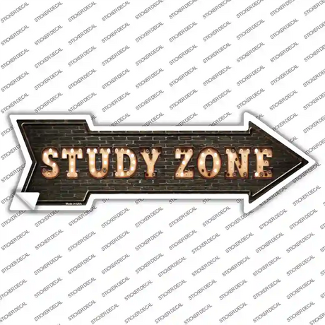 Study Zone Bulb Letters Novelty Arrow Sticker Decal