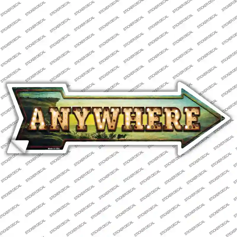 Anywhere Bulb Letters Novelty Arrow Sticker Decal