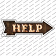 Help Bulb Letters Novelty Arrow Sticker Decal