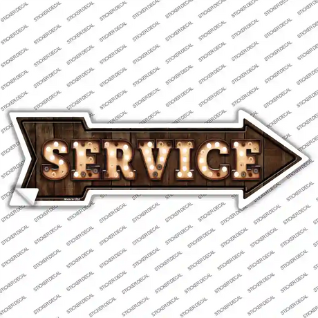 Service Bulb Letters Novelty Arrow Sticker Decal