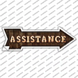 Assistance Bulb Letters Novelty Arrow Sticker Decal