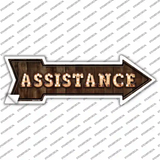 Assistance Bulb Letters Novelty Arrow Sticker Decal