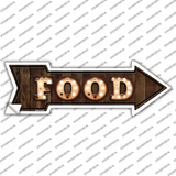 Food Bulb Letters Novelty Arrow Sticker Decal