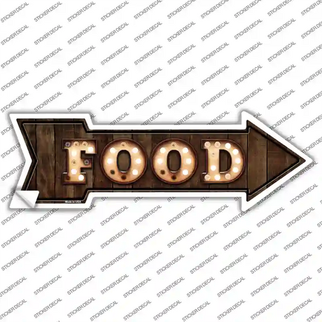 Food Bulb Letters Novelty Arrow Sticker Decal