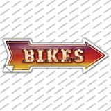 Bikes Bulb Letters Novelty Arrow Sticker Decal
