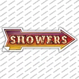 Showers Bulb Letters Novelty Arrow Sticker Decal