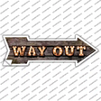 Way Out Bulb Letters Novelty Arrow Sticker Decal