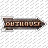 Outhouse Bulb Letters Novelty Arrow Sticker Decal
