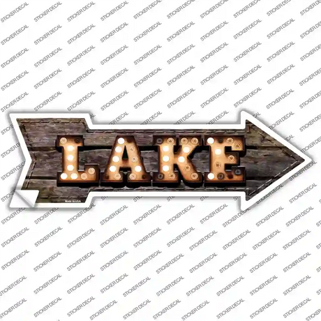 Lake Bulb Letters Novelty Arrow Sticker Decal