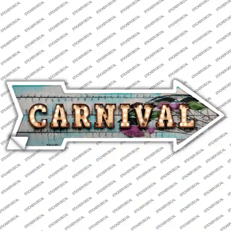 Carnival Bulb Letters Novelty Arrow Sticker Decal